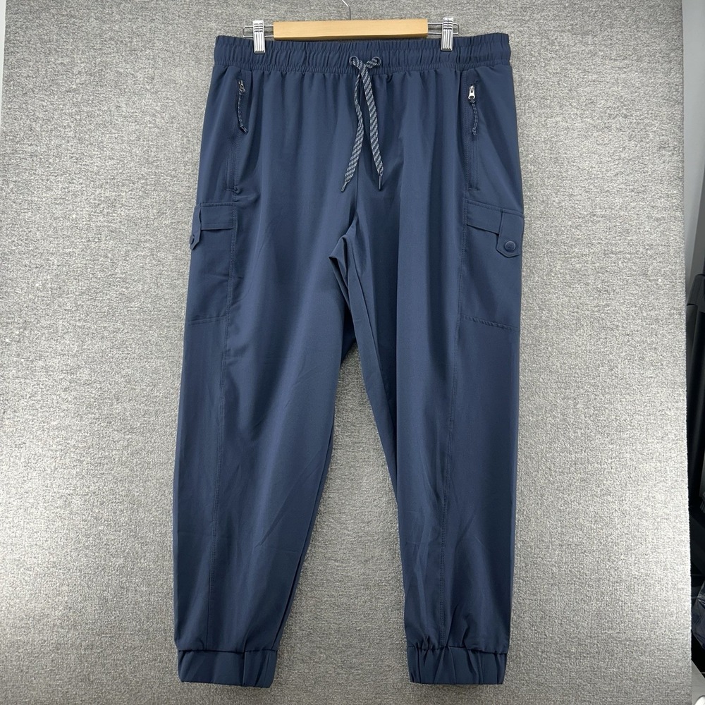 Avalanche Joggers Cargo Men Size XL Blue Activewear Drawstring